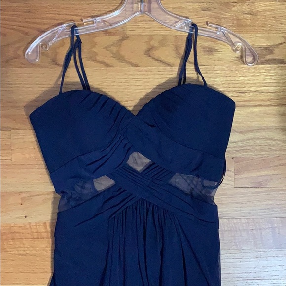 Navy blue floor length prom dress - Picture 1 of 2